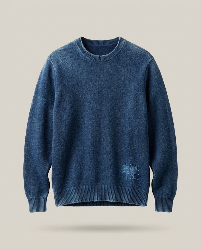 Washed Crewneck — Indigo (placeholder image)